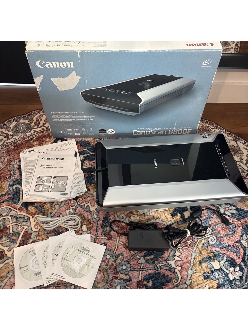 Canon CanoScan 8800F 48-Bit 4800x9600 dpi Color Flatbed Scanner Box Software